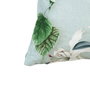BigBuy Home Coussin Turquoise Orchidée 100 % coton 60 x 40 cm