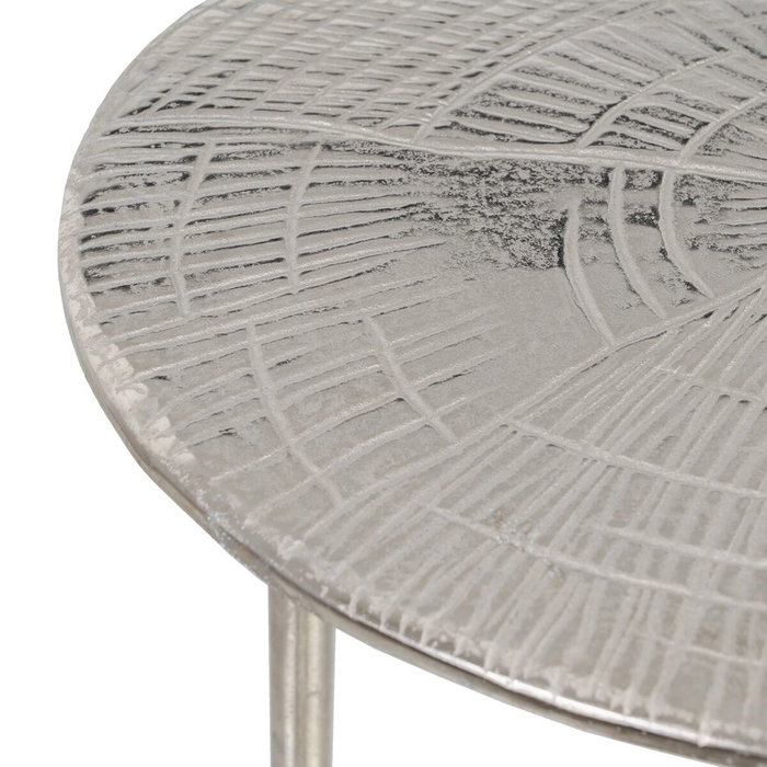 BigBuy Home Table Basse Aluminium Circulaire Argent BigBuy Home Table Basse Aluminium Circulaire Argent