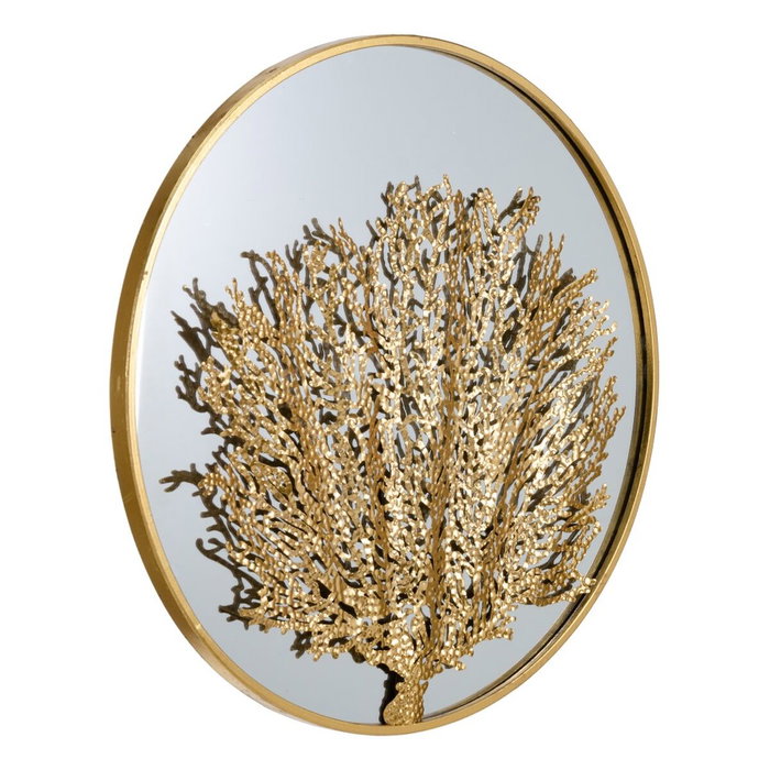 BigBuy Home Miroir mural Doré 70 x 3,5 x 70 cm