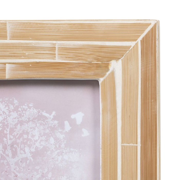 BigBuy Home Cadre Photos Beige Bambou Bois MDF 17 x 1 x 22 cm