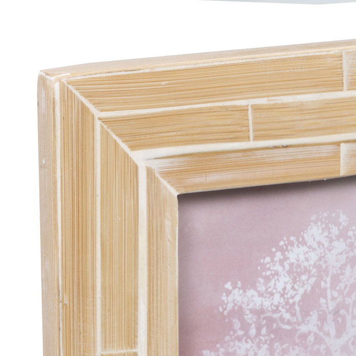 BigBuy Home Cadre Photo Beige 20 x 25 cm en Bambou et Bois MDF