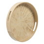 BigBuy Home Plateau apéritif Beige Bambou 35 x 35 x 5 cm Bois MDF