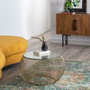 BigBuy Home Table Basse Circulaire en Verre et Fer Doré