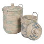 BigBuy Home Lot de paniers Naturel Gris Fibre naturelle (2 Pièces)