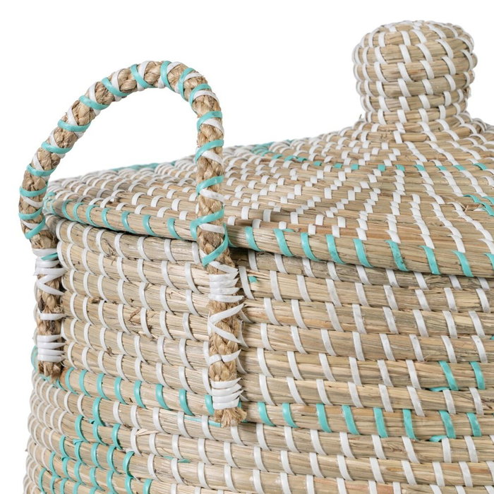 BigBuy Home Lot de paniers Naturel Gris Fibre naturelle (2 Pièces) BigBuy Home Lot de paniers Naturel Gris Fibre naturelle (2 Pièces)
