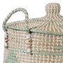 BigBuy Home Lot de paniers Naturel Gris Fibre naturelle (2 Pièces)