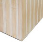 Bougeoir Beige Bambou Bois MDF 10,5 x 10,5 x 21 cm