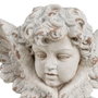 BigBuy Home Sculpture Ange Blanc en Résine et Oxyde de Magnésium 60 x 25 x 68 cm