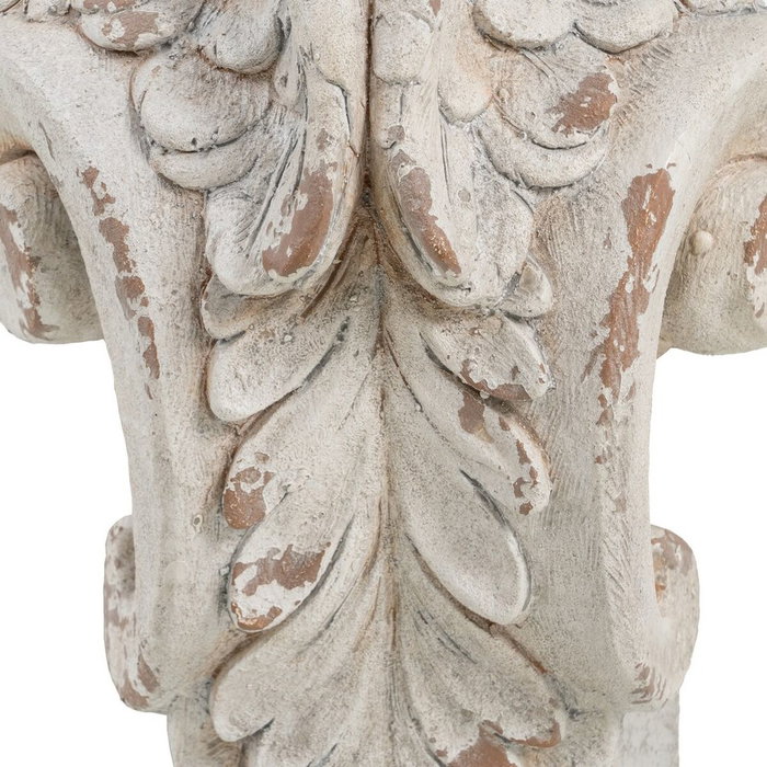 BigBuy Home Sculpture Ange Blanc en Résine et Oxyde de Magnésium 60 x 25 x 68 cm
