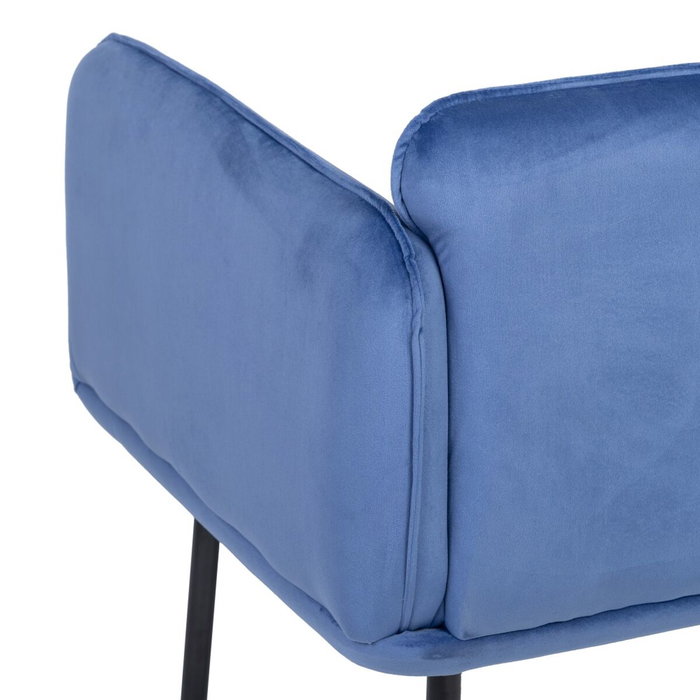 BigBuy Home Fauteuil Tissu Synthétique Bleu Métal BigBuy Home Fauteuil Tissu Synthétique Bleu Métal