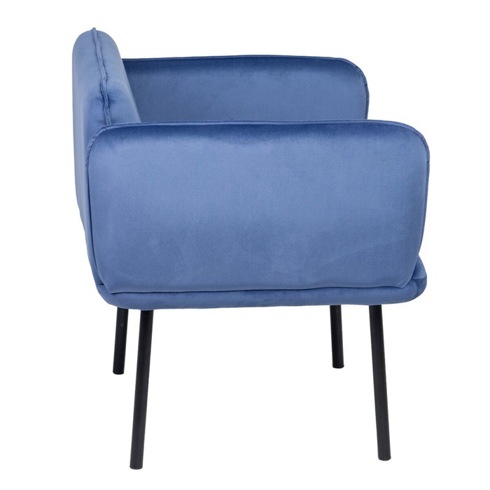 BigBuy Home Fauteuil Tissu Synthétique Bleu Métal BigBuy Home Fauteuil Tissu Synthétique Bleu Métal