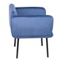BigBuy Home Fauteuil Tissu Synthétique Bleu Métal