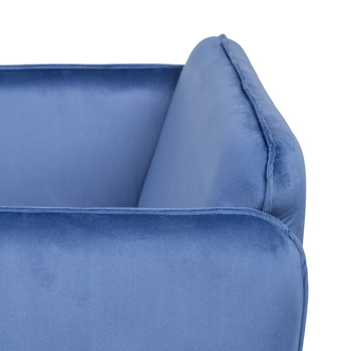 BigBuy Home Fauteuil Tissu Synthétique Bleu Métal BigBuy Home Fauteuil Tissu Synthétique Bleu Métal