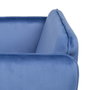 BigBuy Home Fauteuil Tissu Synthétique Bleu Métal