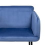 BigBuy Home Fauteuil Tissu Synthétique Bleu Métal