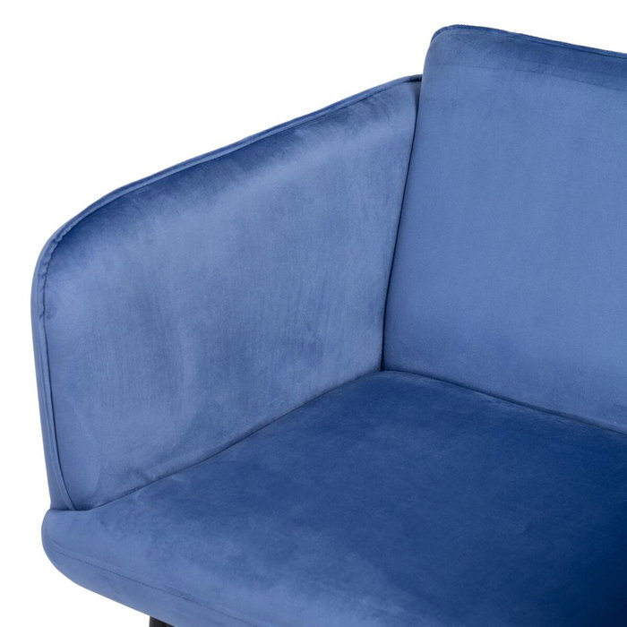 BigBuy Home Fauteuil Tissu Synthétique Bleu Métal BigBuy Home Fauteuil Tissu Synthétique Bleu Métal