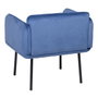 BigBuy Home Fauteuil Tissu Synthétique Bleu Métal