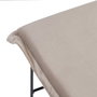 BigBuy Home Pouf en Tissu Synthétique Beige et Métal