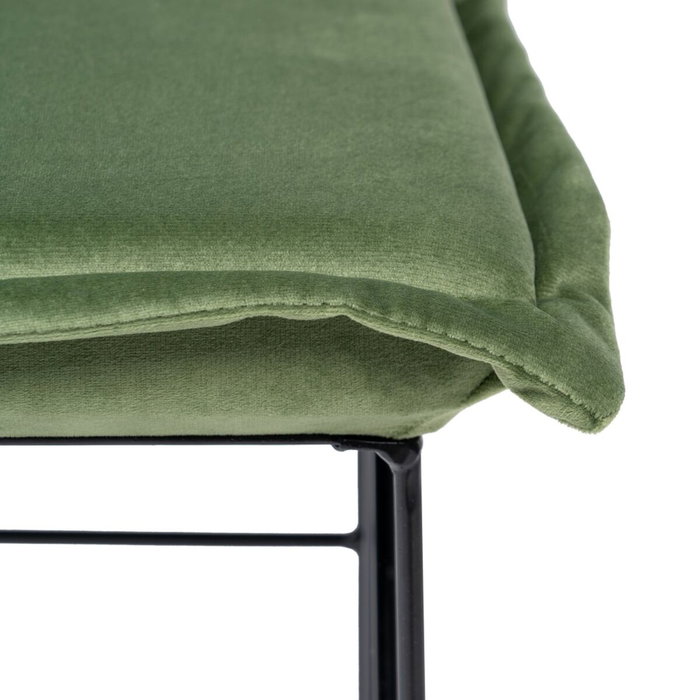 BigBuy Home Pouf Tissu Synthétique et Métal Vert clair