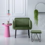 BigBuy Home Pouf Tissu Synthétique et Métal Vert clair
