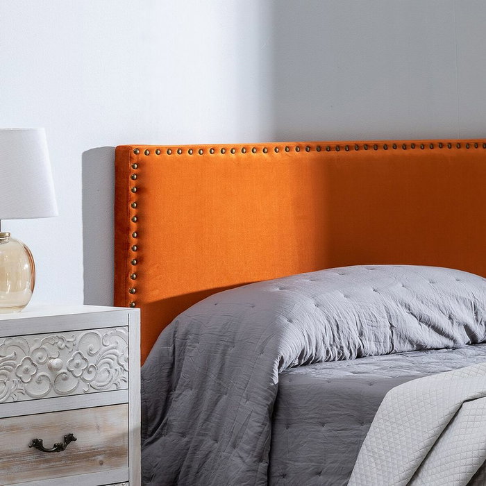 BigBuy Home Tête de lit 160 x 6 x 60 cm Tissu Synthétique Terre cuite BigBuy Home Tête de lit 160 x 6 x 60 cm Tissu Synthétique Terre cuite