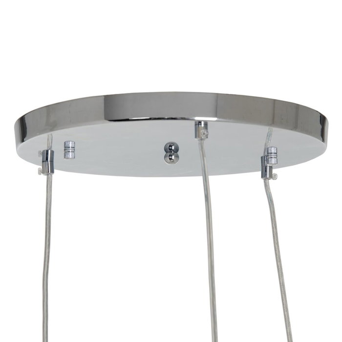 BigBuy Home Suspension Verre Gris Métal 33 x 33 x 50 cm BigBuy Home Suspension Verre Gris Métal 33 x 33 x 50 cm