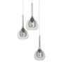 BigBuy Home Suspension Verre Gris Métal 33 x 33 x 50 cm