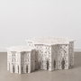 BigBuy Home Table Basse 2 Unités Blanche DMF