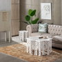 BigBuy Home Table Basse 2 Unités Blanche DMF
