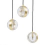 BigBuy Home Suspension Verre Doré et Fer 15 x 15 x 120 cm