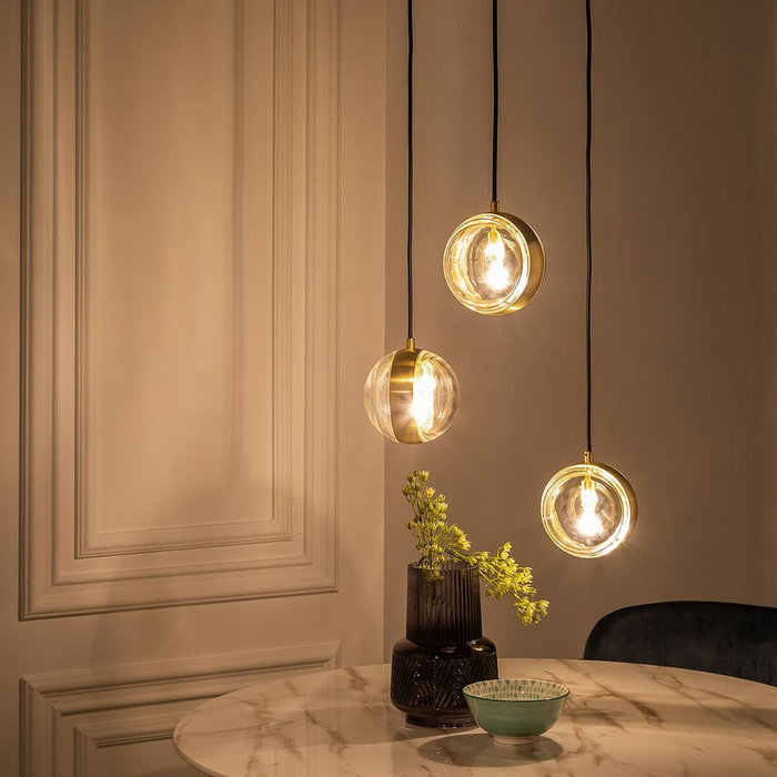BigBuy Home Suspension Verre Doré et Fer 15 x 15 x 120 cm BigBuy Home Suspension Verre Doré et Fer 15 x 15 x 120 cm