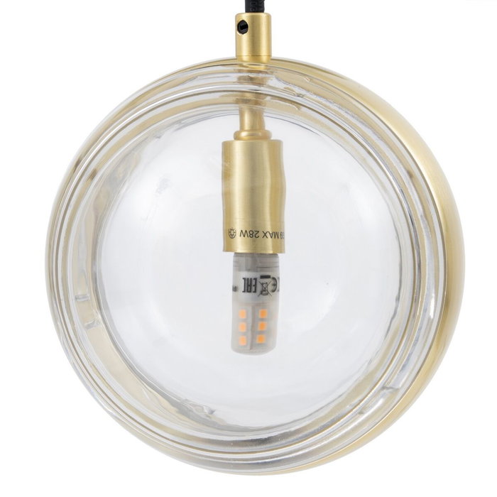 BigBuy Home Suspension Verre Doré et Fer 15 x 15 x 120 cm BigBuy Home Suspension Verre Doré et Fer 15 x 15 x 120 cm