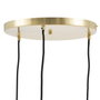 BigBuy Home Suspension Verre Doré et Fer 15 x 15 x 120 cm