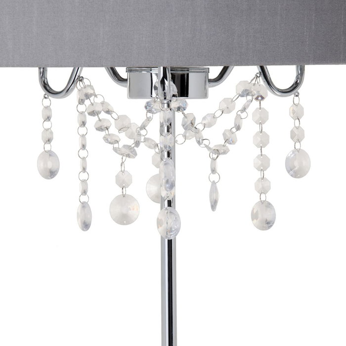 BigBuy Home Lampadaire Métal Argent 44 x 44 x 161 cm
