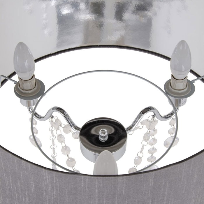 BigBuy Home Lampadaire Métal Argent 44 x 44 x 161 cm