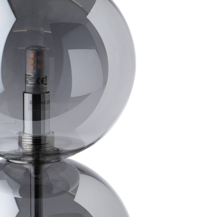 BigBuy Home Lampe de bureau Argentée en Verre et Fer BigBuy Home Lampe de bureau Argentée en Verre et Fer