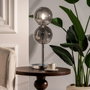 BigBuy Home Lampe de bureau Argentée en Verre et Fer