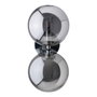 BigBuy Home Applique Murale Verre Argent Fer 21 x 18,5 x 30 cm