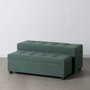 BigBuy Home Coffre Vert en Bois et Tissu Synthétique