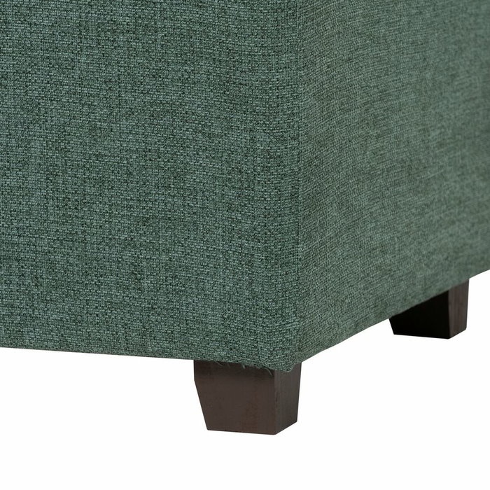 BigBuy Home Coffre Vert en Bois et Tissu Synthétique