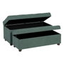 BigBuy Home Coffre Vert en Bois et Tissu Synthétique