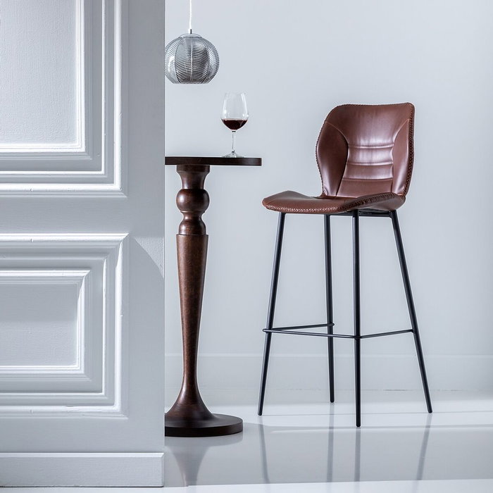 BigBuy Home Table d'appoint circulaire en bois de manguier Marron, 40 x 40 x 90 cm