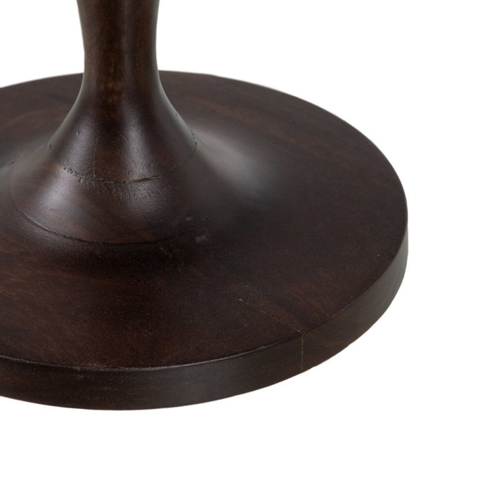 BigBuy Home Table d'appoint circulaire en bois de manguier Marron, 40 x 40 x 90 cm