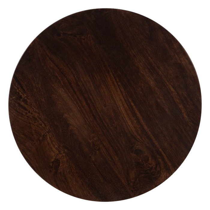 BigBuy Home Table d'appoint circulaire en bois de manguier Marron, 40 x 40 x 90 cm
