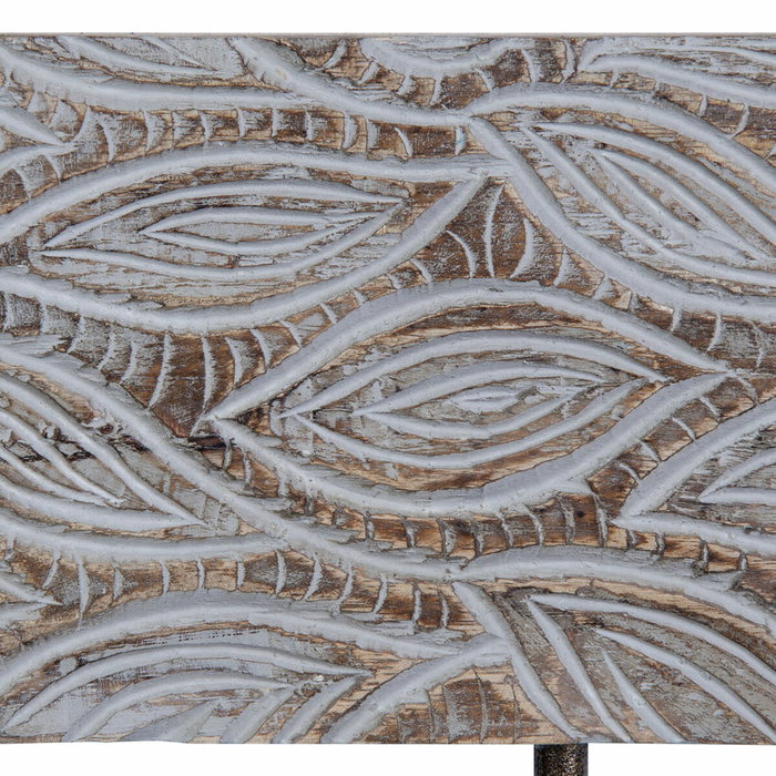 BigBuy Home Portemanteau Mural en Métal et Bois de Manguier