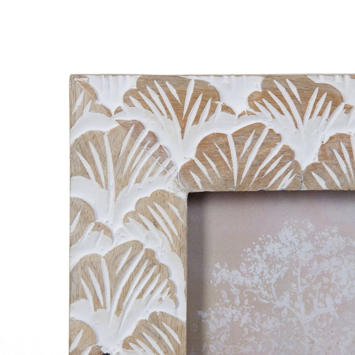 BigBuy Home Cadre Photos 21 x 2 x 26 cm Bois Blanc