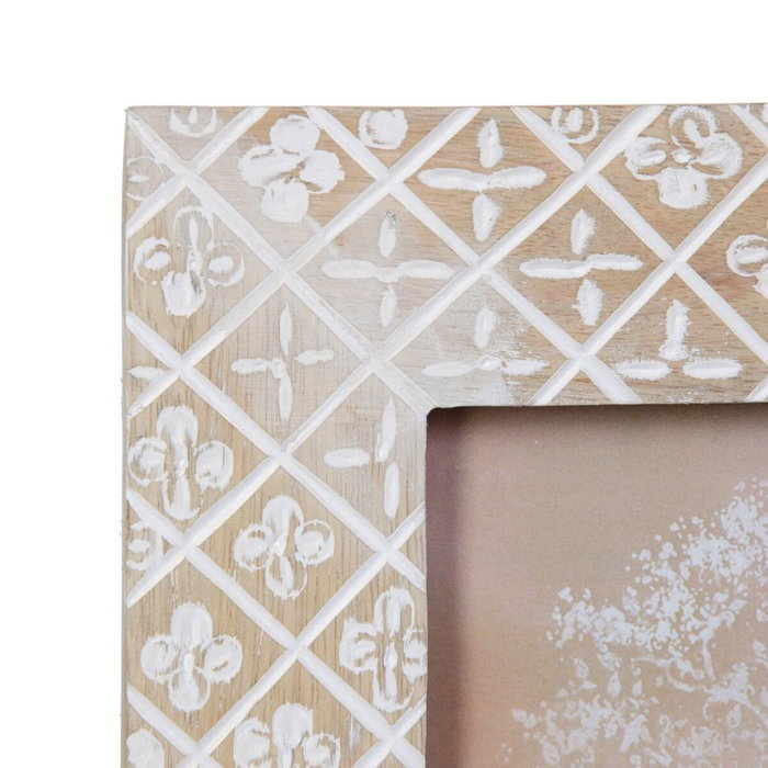 BigBuy Home Cadre Photos 21 x 2 x 26 cm Naturel Bois Blanc
