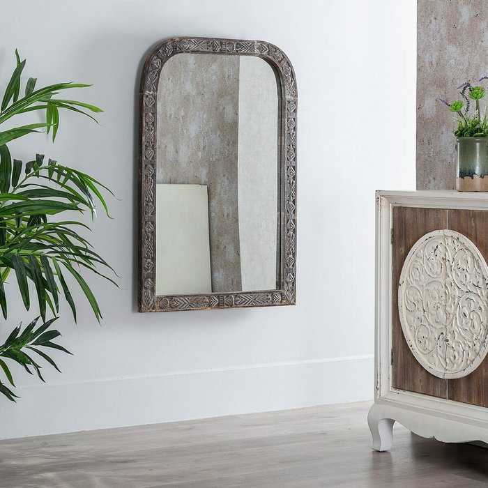 BigBuy Home Miroir mural Marron 77 x 3 x 113 cm BigBuy Home Miroir mural Marron 77 x 3 x 113 cm