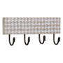 BigBuy Home Portemanteau Mural en Métal et Bois Blanc