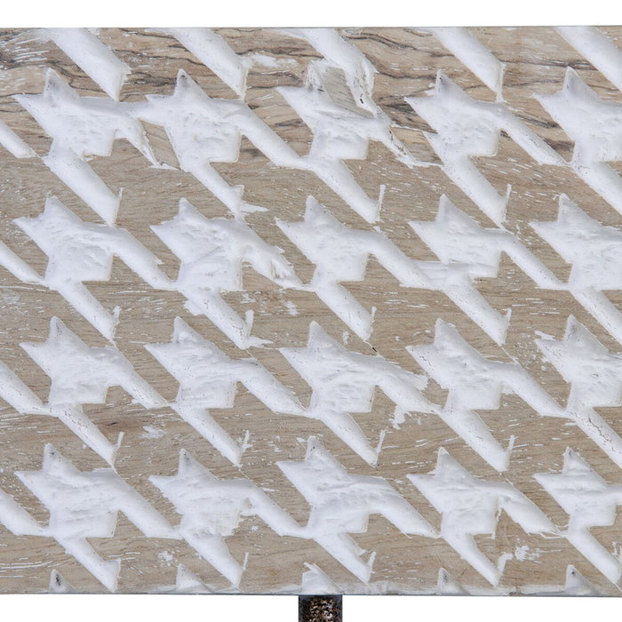 BigBuy Home Portemanteau Mural en Métal et Bois Blanc